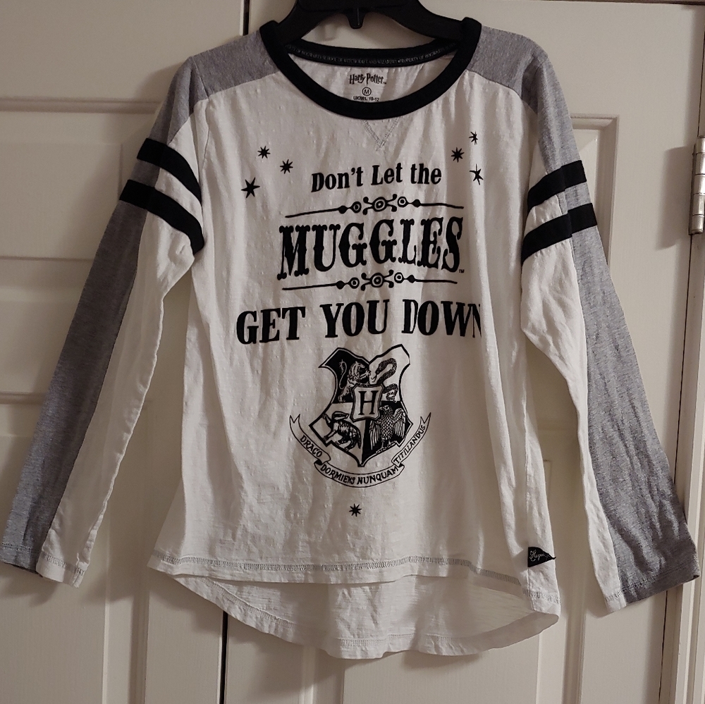 Harry Potter long sleeve Shirt size M(6-8) Don't Let the Muggles Get You Down